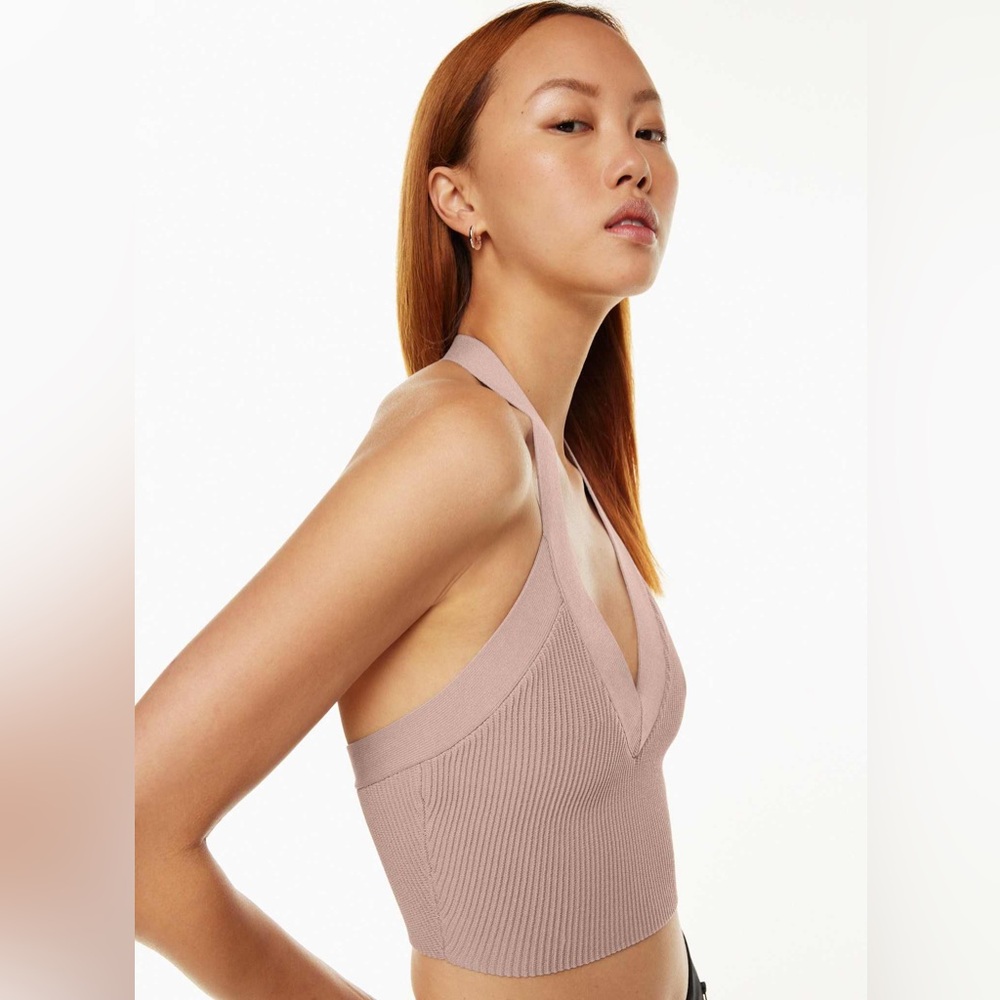 Aritzia Babaton Griffith Sculpt Knit Halter Top